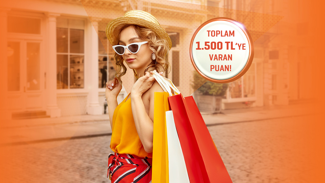 Giyim ve kozmetik sektöründe yapacağınız ilk 3000 TL ve üzeri harcamadan sonraki her 3.000 TL ve üzeri harcamaya 100 TL, World Pay ile ek 50 TL, toplamda 1.500 TL’ye varan Worldpuan fırsatı!