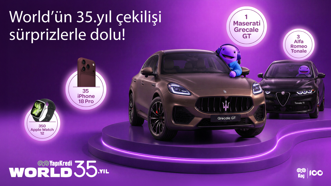 World’ün 35.yılına özel Maserati Grecale, Alfa Romeo Tonale, iPhone 18 Pro, Apple Watch kazanma şansı!