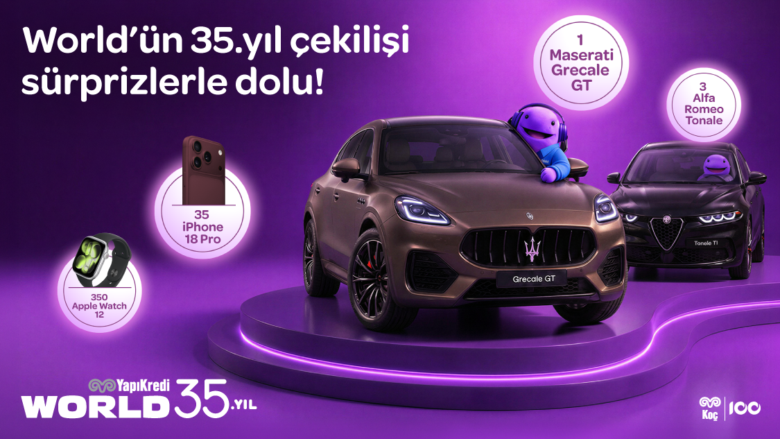 World’ün 35.yılına özel Maserati Grecale, Alfa Romeo Tonale, iPhone 18 Pro, Apple Watch kazanma şansı!