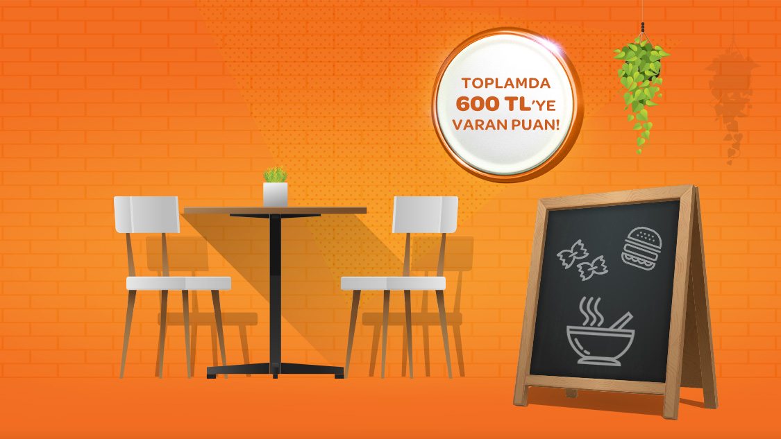 Restoran sektöründe yapacağınız her 2.000 TL harcamaya 100 TL, World Pay ile ödemlerde ek 50 TL, toplamda 600 TL’ye varan Worldpuan hediye!