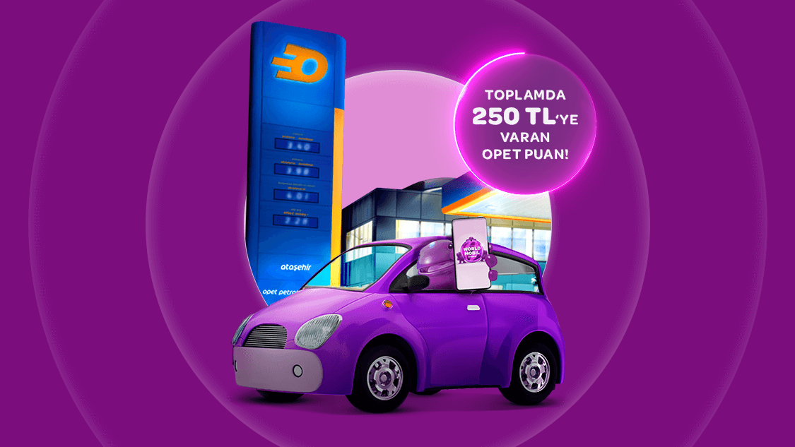Opet’te Araçta Ödeme ile toplam 250 TL’ye varan Opet Puan!